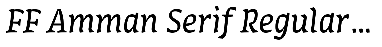 FF Amman Serif Regular Italic
